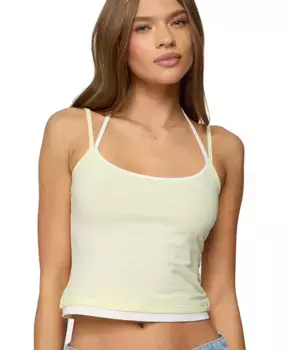 Женский слоеный топ-бюстье Roya на запах Edikted, желтый