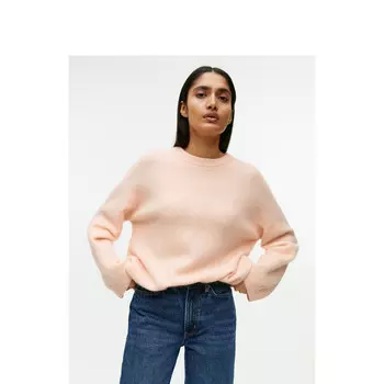 Женский смешанный свитер Arket с широкими рукавами из альпаки, персик