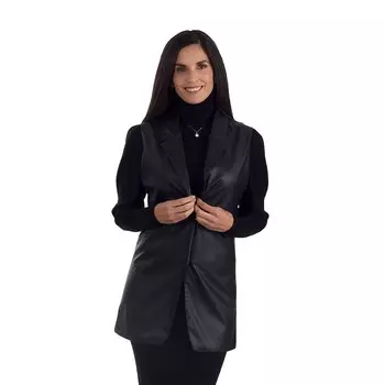 Женский современный жилет из искусственной кожи Nine West Lee, черный