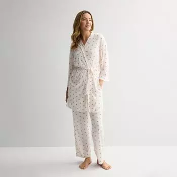 Женский спальный халат с пуантами Sonoma Goods For Life, цвет ivory floral