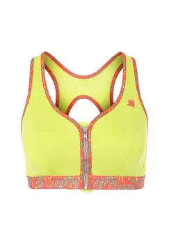Женский спортивный бюстгальтер Active на молнии спереди SHOCK ABSORBER, цвет Gelb Rot