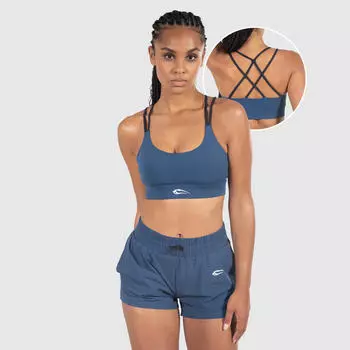 Женский спортивный бюстгальтер Amara темно-синий для спорта и отдыха SMILODOX, цвет blau