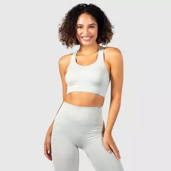 Женский спортивный бюстгальтер Cleo светло-серый для спорта и отдыха SMILODOX, цвет grau