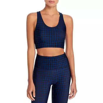 Женский спортивный бюстгальтер для фитнеса и йоги Terez, черный/синий