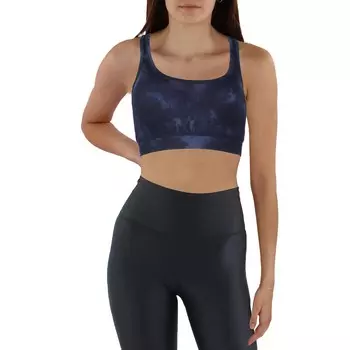 Женский спортивный бюстгальтер для фитнеса с подкладкой 90 Degree by Reflex, цвет Marble Navy