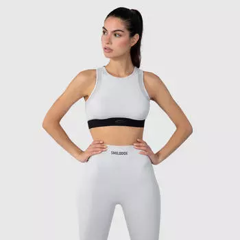 Женский спортивный бюстгальтер Emma серый для спорта и отдыха SMILODOX, цвет grau