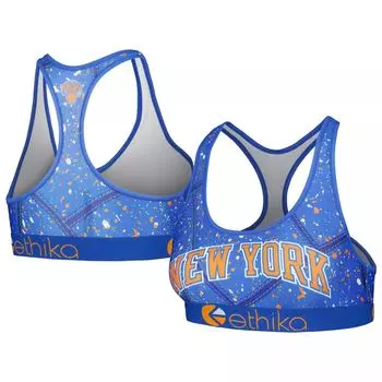 Женский спортивный бюстгальтер Ethika Blue New York Knicks Racerback
