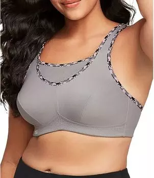 Женский спортивный бюстгальтер Glamorise без прыжков на бретельках средней поддержки