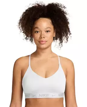 Женский спортивный бюстгальтер Indy Light-Support с мягкими вставками Nike, белый