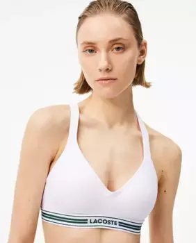 Женский спортивный бюстгальтер Lacoste, белый
