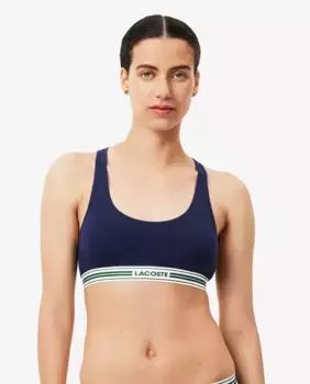 Женский спортивный бюстгальтер Lacoste, черный