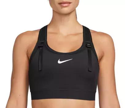 Женский спортивный бюстгальтер Nike Swoosh для беременные и кормящих мам и насосов-качалок, черный