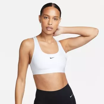 Женский спортивный бюстгальтер Nike Swoosh Light Support, белый