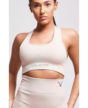 Женский спортивный бюстгальтер Nomex Rib Racer из переработанного сырья - норка Twill Active, розовый