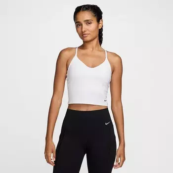 Женский спортивный бюстгальтер с мягкой подкладкой Nike Indy Light, майка-майка, белый