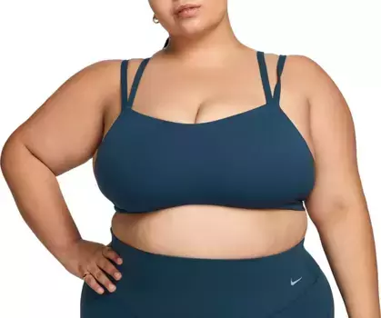 Женский спортивный бюстгальтер с мягкой подкладкой и ремешками Nike Zenvy (большие размеры), цвет Armory Navy