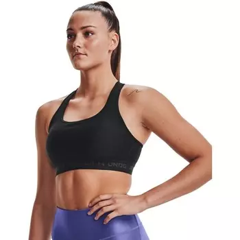 Женский спортивный бюстгальтер с перекрещенной спиной Under Armour, черный
