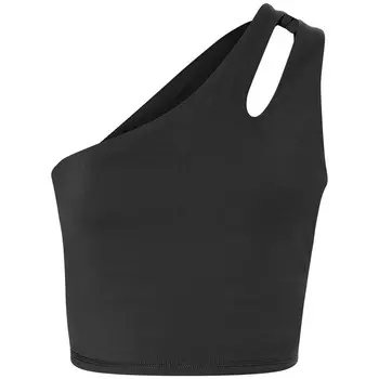 Женский спортивный бюстгальтер с укороченными плечами Mandala, черный