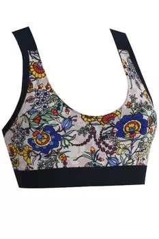 Женский спортивный бюстгальтер смешанного типа 31 с губкой и спортивным бюстгальтером для фитнеса с рисунком Nicoletta, разноцветный