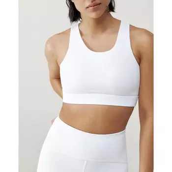 Женский спортивный бюстгальтер средней поддержки Colette Born Living Yoga для йоги, цвет weiss