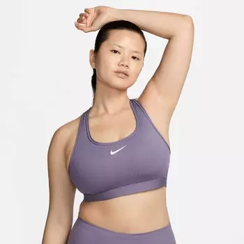 Женский спортивный бюстгальтер Swoosh Medium Nike, цвет Grau/Wei