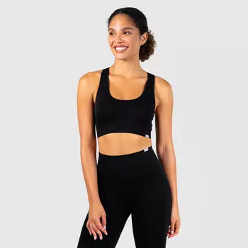 Женский спортивный бюстгальтер Vanessa черный для спорта и отдыха SMILODOX, цвет schwarz