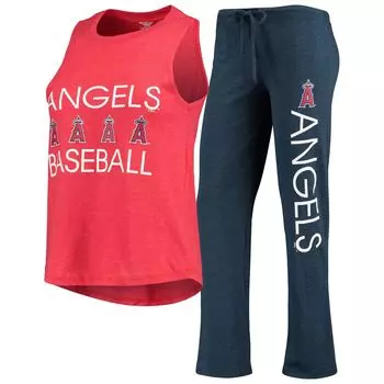 Женский спортивный комплект из майки и брюк Los Angeles Angels Meter темно-синего/красного цвета