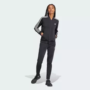 Женский спортивный костюм 3-полоски Adidas, черный