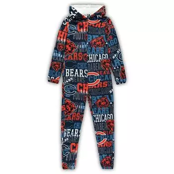 Женский спортивный костюм темно-синего цвета Chicago Bears Ensemble из микрофлиса Union с молнией во всю длину