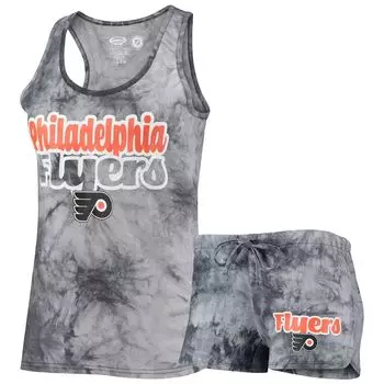Женский спортивный темно-серый комплект из топа и шорт Billboard Philadelphia Flyers Billboard Racerback