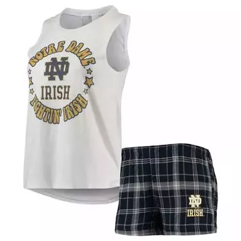 Женский спортивный темно-синий/белый комплект Notre Dame Fighting Irish Ultimate, фланелевая майка и шорты, комплект для сна