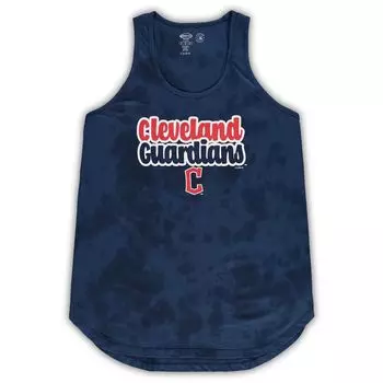 Женский спортивный темно-синий комплект Cleveland Guardians размера плюс с майкой Cloud и шортами, комплект для сна