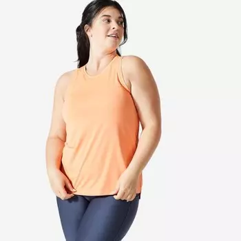 Женский спортивный топ Domyos, цвет melonenfarbenes orange