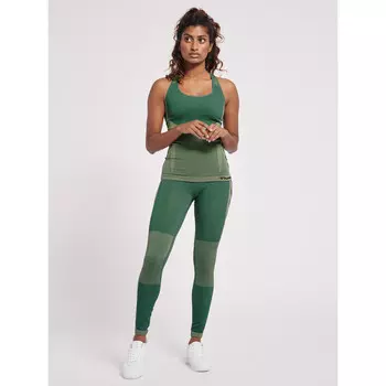 Женский спортивный топ Hummel, цвет dunkelzinn/grn/grn