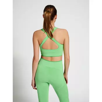 Женский спортивный топ Hummel, цвет kleegrn/grn/grn