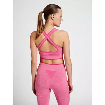 Женский спортивный топ Hummel, цвет lotuspink/rosa/rosa