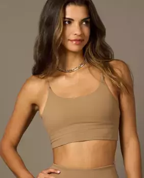 Женский спортивный топ из переработанной ткани Believe Athletics, цвет Camel