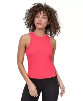 Женский спортивный топ с высоким воротом Hudson Ribbed DKNY, розовый
