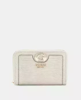 Женский средний кошелек на молнии Guess, белый