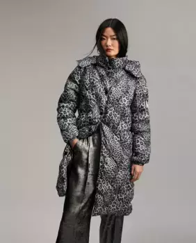 Женский стеганый анорак с анималистичным принтом Lola Casademunt, серый