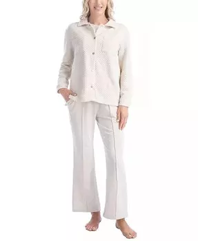 Женский стеганый домашний комплект из трех предметов MUK LUKS, бежевый