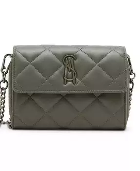 Женский стеганый кошелек через плечо Carina Steve Madden, зеленый