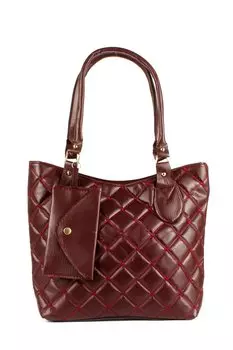 Женский стеганый кошелек в стиле мамы и сумка на плечо (20616) Luwwe Bags, бургундия