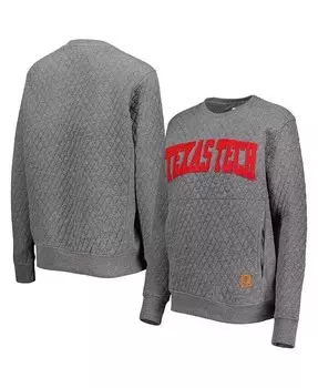Женский стеганый пуловер Heather Charcoal Texas Tech Red Raiders Moose Pressbox, серый