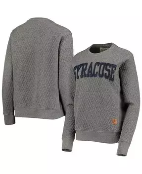 Женский стеганый пуловер с капюшоном Heather Charcoal Syracuse Orange Moose Pressbox, черный
