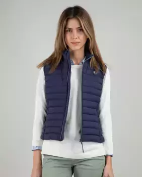 Женский стеганый жилет с застежкой-молнией El Ganso, синий