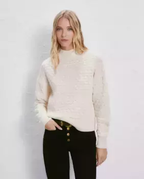 Женский структурированный свитер Easy Wear, цвет 120 Crudo