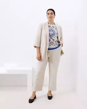 Женский струящийся блейзер с французскими рукавами Couchel, бежевый