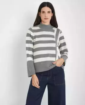 Женский струящийся свитер с воротником Перкинс Trucco, серый