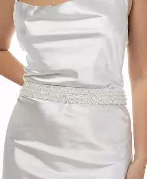 Женский свадебный пояс с искусственным жемчугом Bellissima Millinery Collection, белый